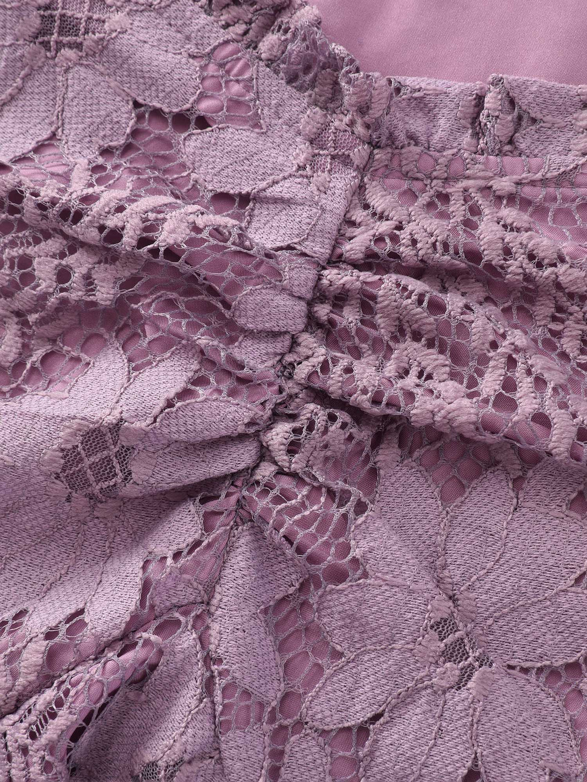 Floral Lace Ruched Fit And Flare Blouse