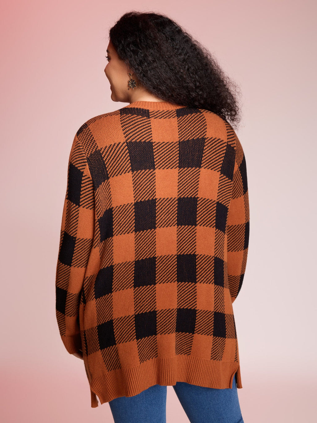 Supersoft Essentials Plaid Open Cardigan