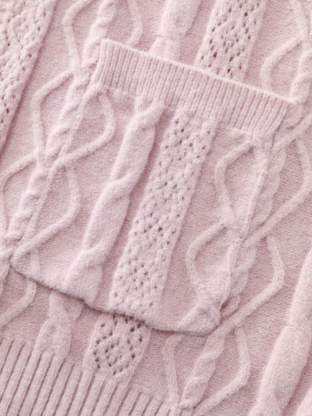 Textured Cut-Out Open-Front Knit Cardigan