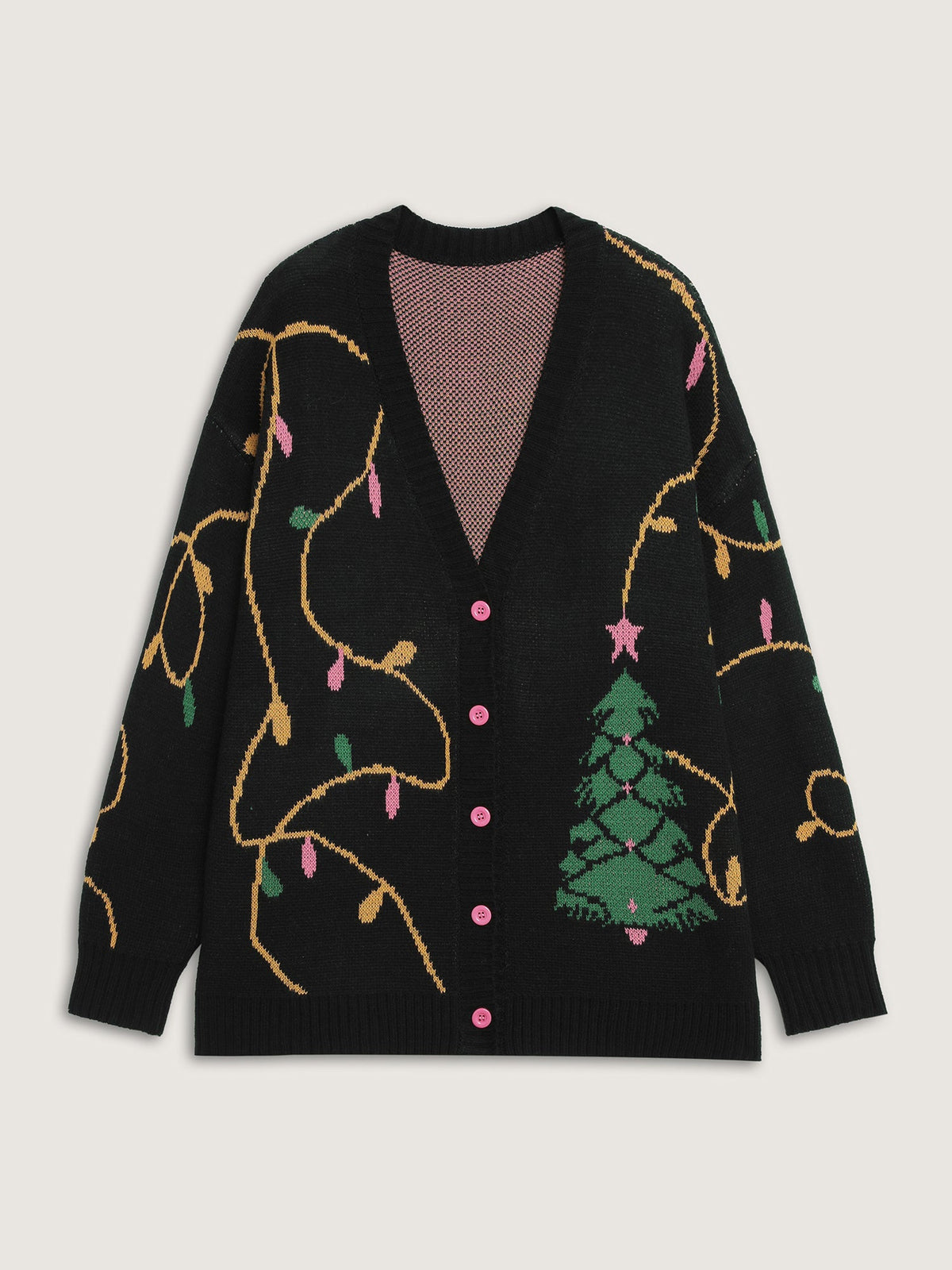 Merry Bright Button Knit Cardigan