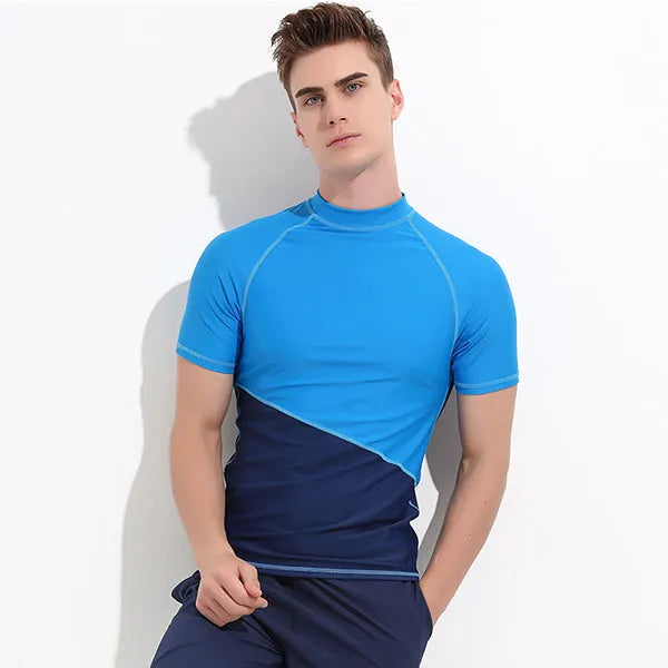 SBART Short Sleeve Men Rash Guards Wetsuit