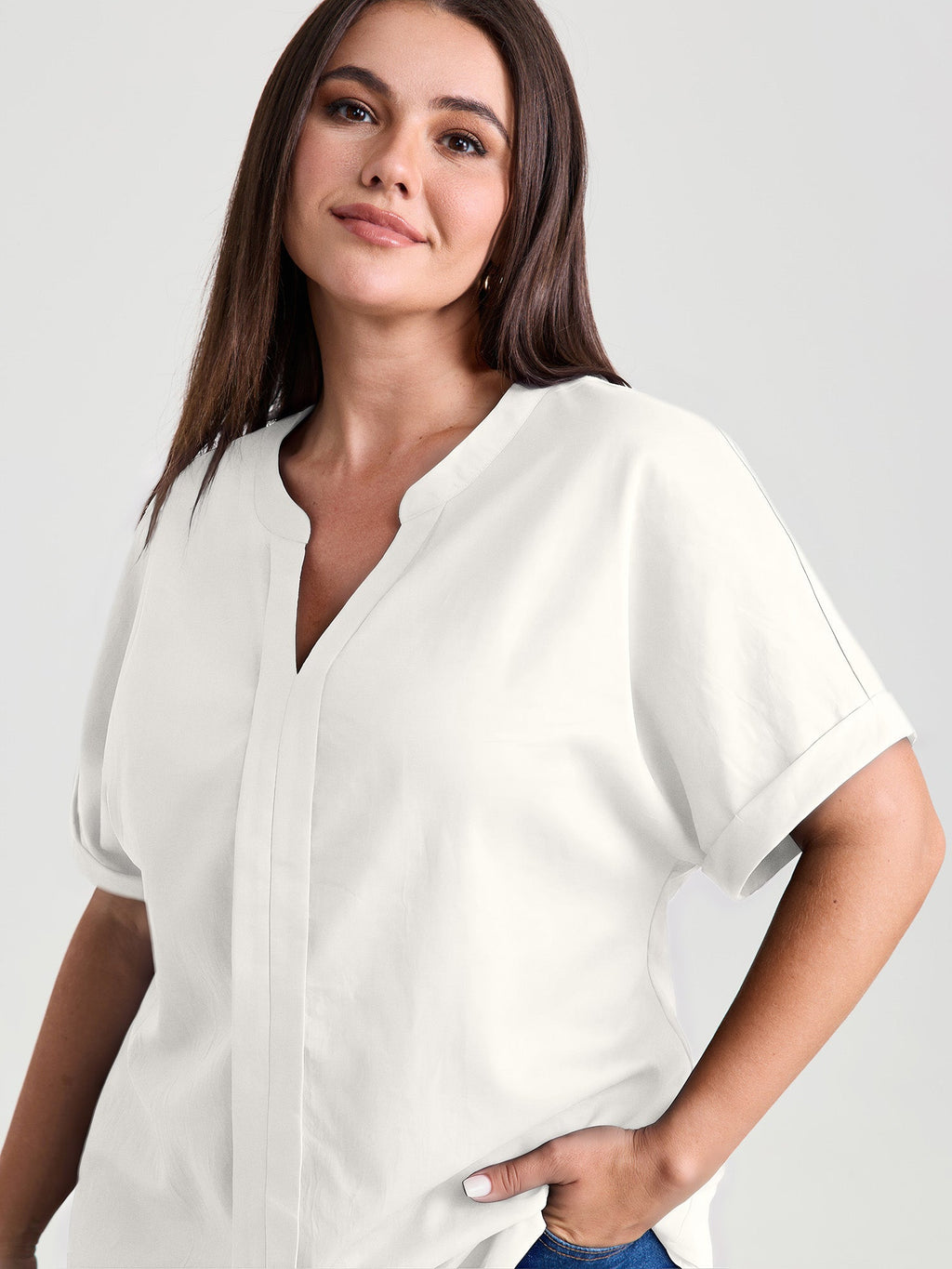 Breathable Feel Textured Blouse