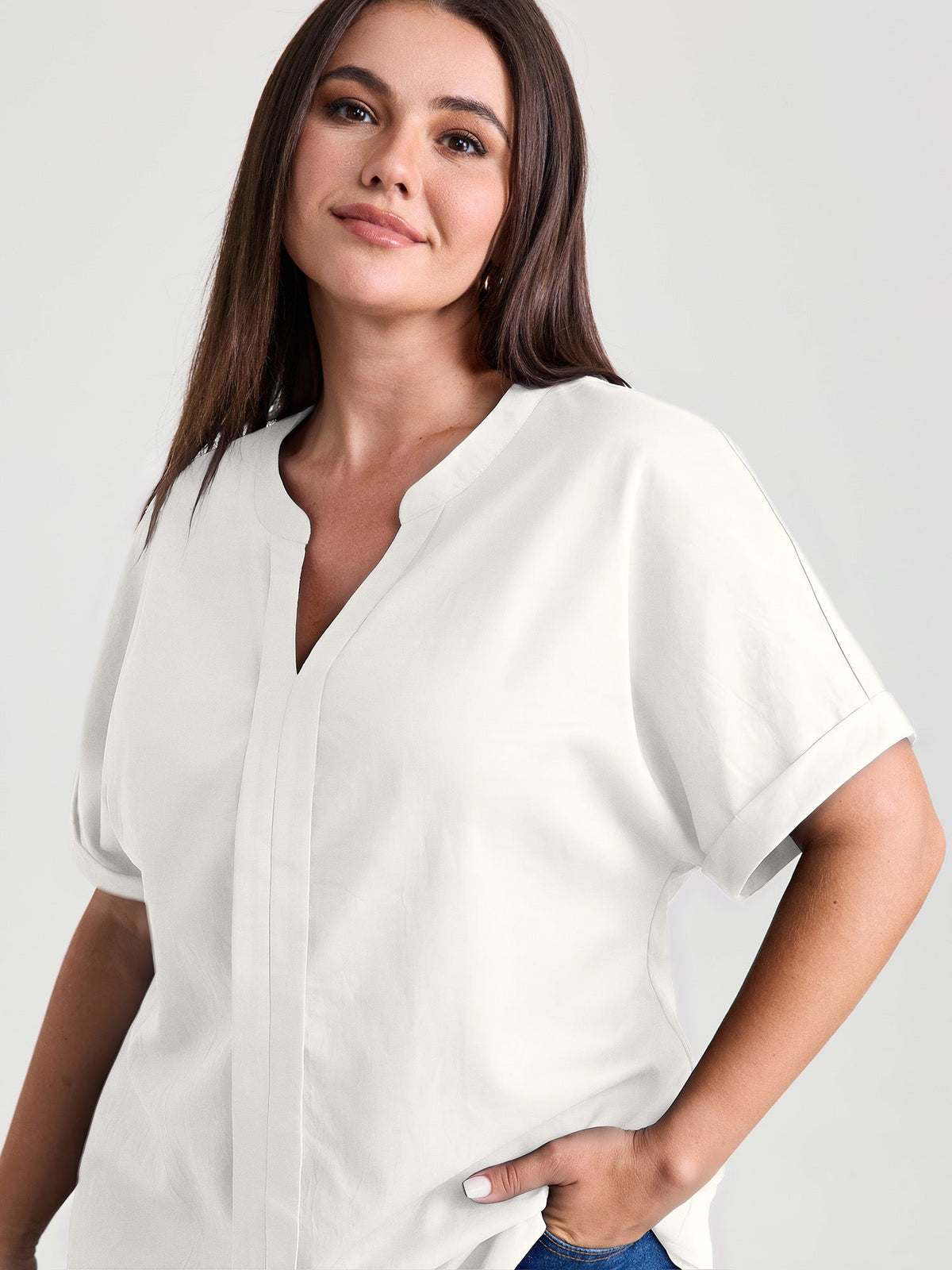Breathable Feel Textured Blouse