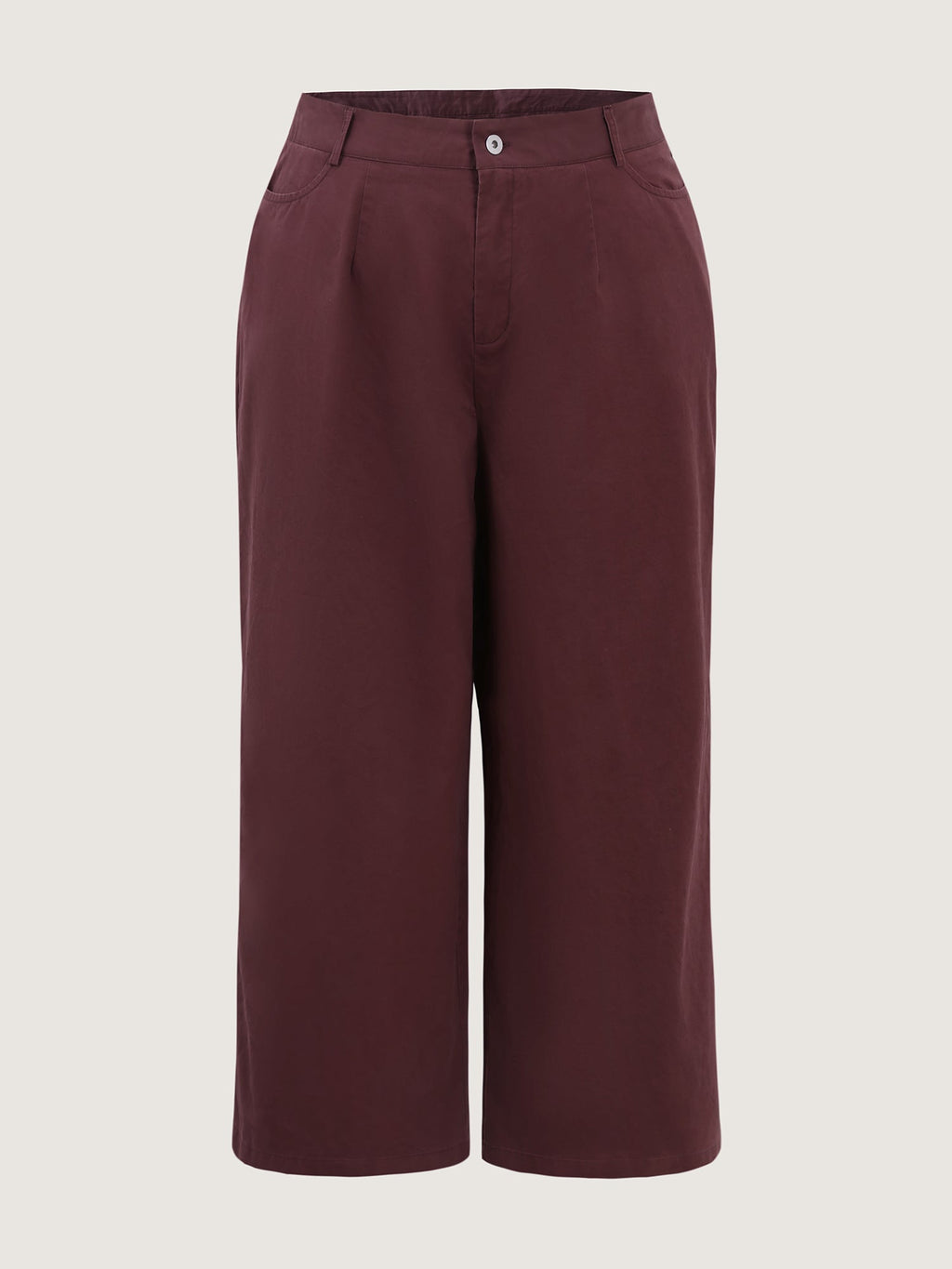 Cotton Bow Embroidery Pockets Plain Pants