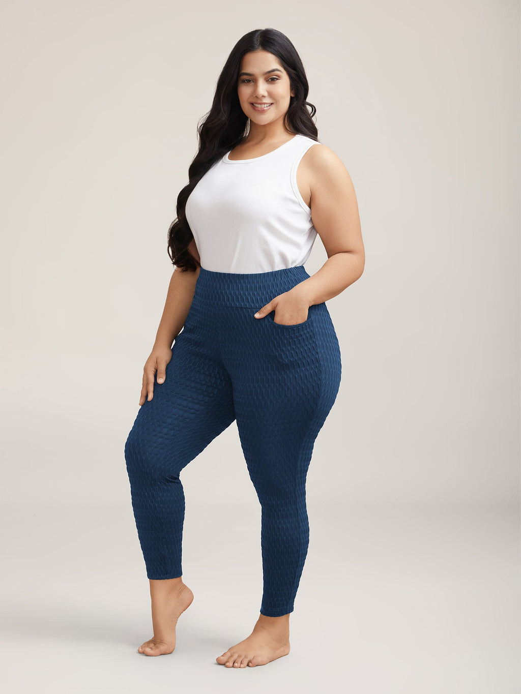 Textured Wide waist Super Stretch Leggings