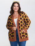 Retro Floral Jacquard Knit Cardigan
