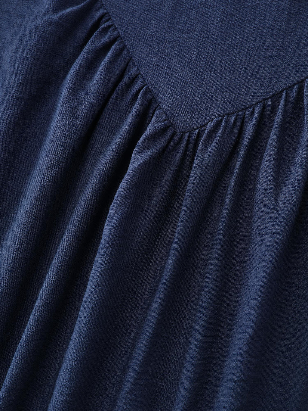 Lace Trim Gathered Front Blouse