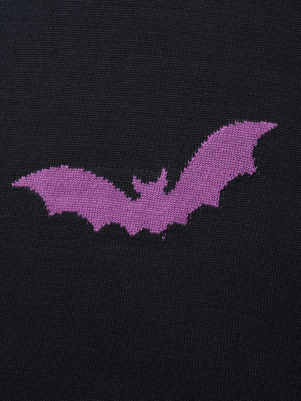Supersoft Essentials Halloween Bat Pattern Lapel Collar Cardigan