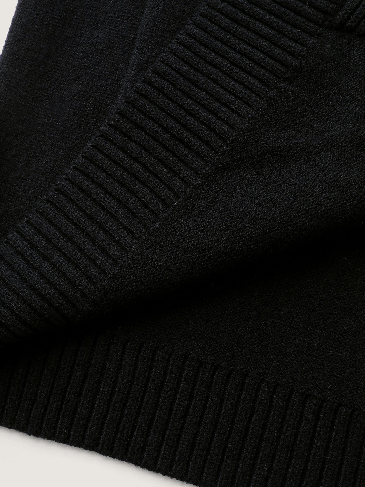 Lobster Jacquard Pockets Color Block Knit Cardigan