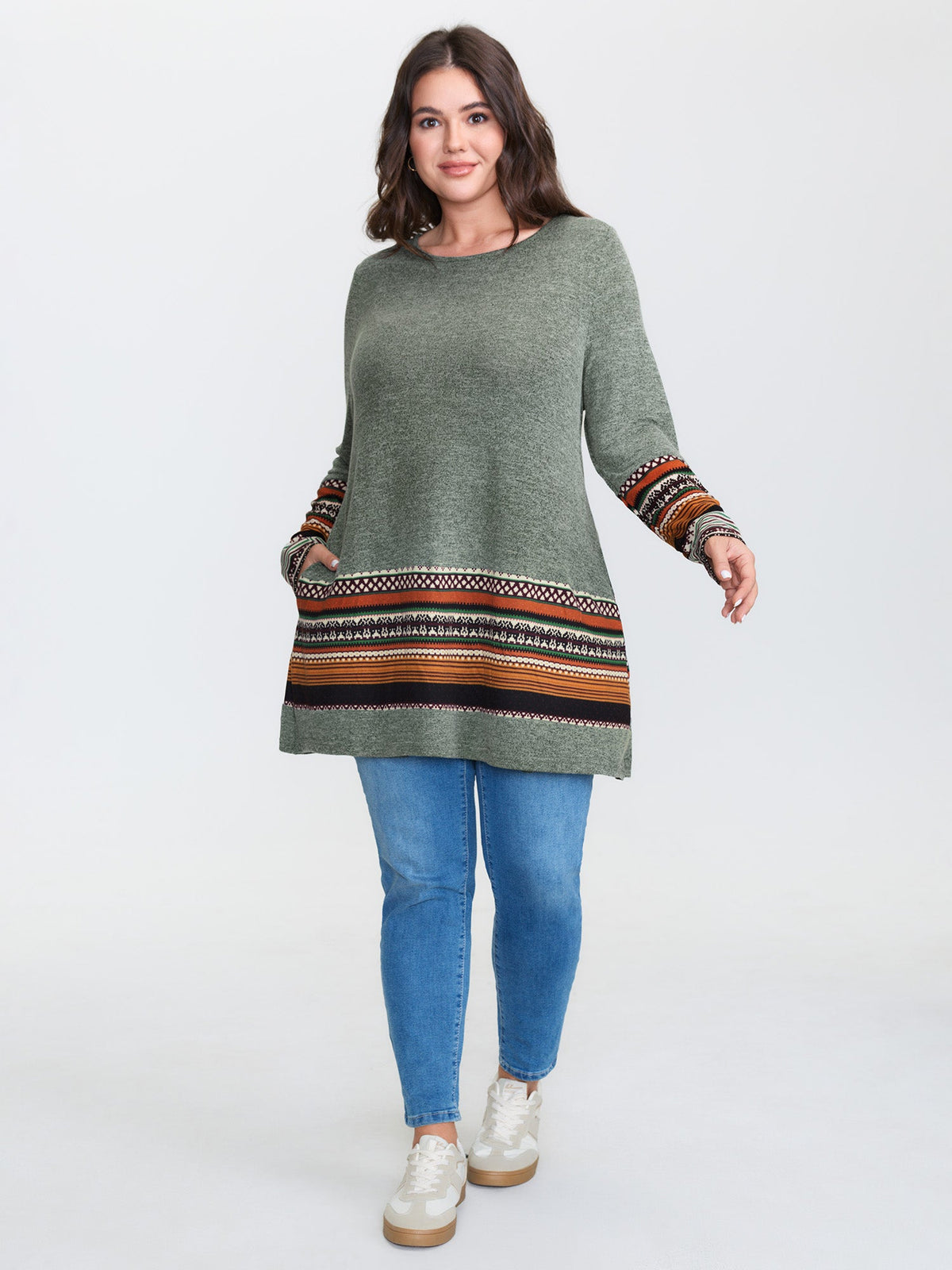 Tunic Boho Print Pocket T-shirt