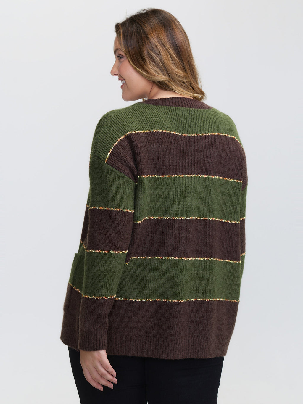 Textured Front-Open Heather Knit Cardigan