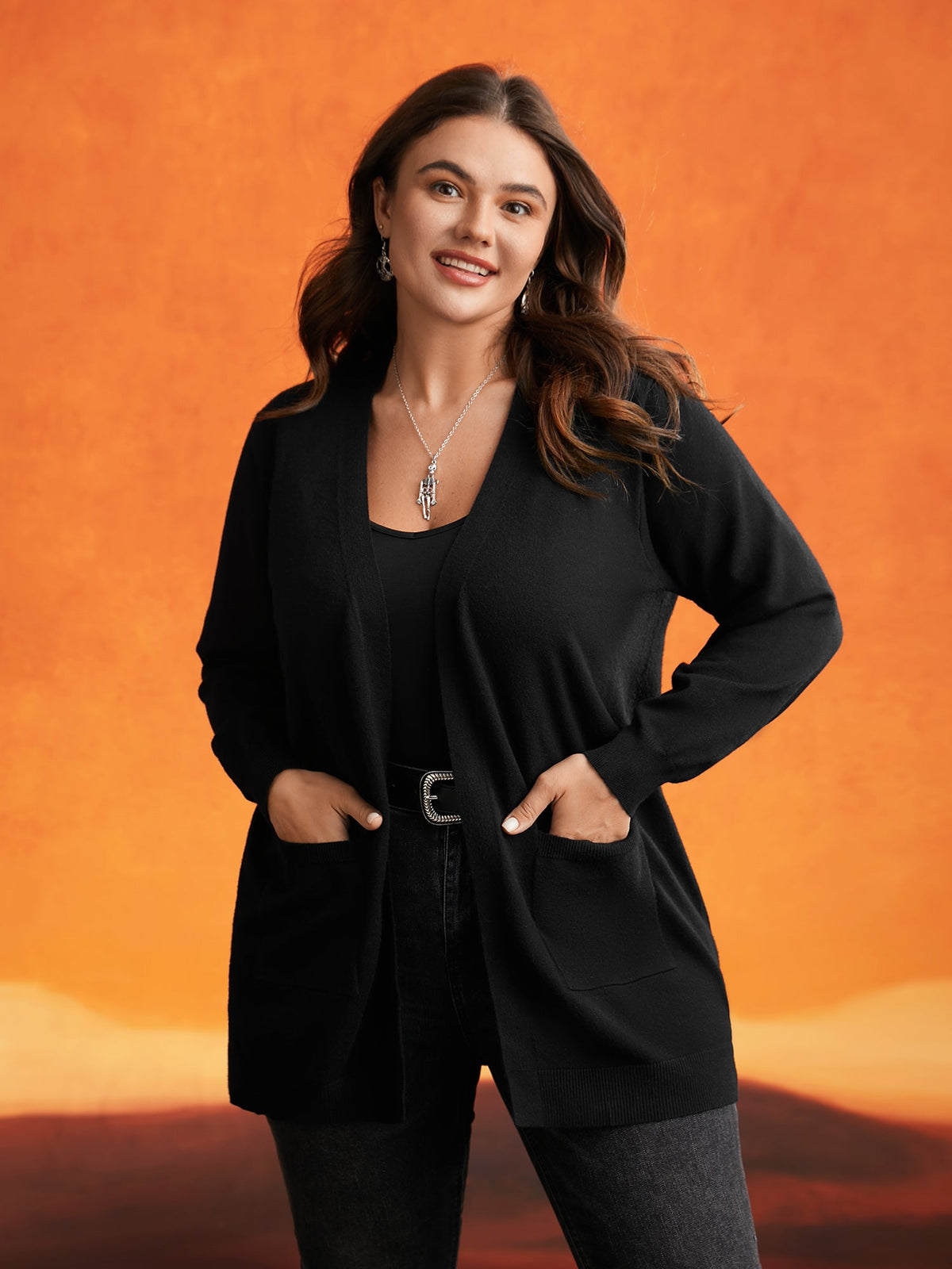 Supersoft Essentials Jack-o-Lantern Jacquard Back Printed Cardigan