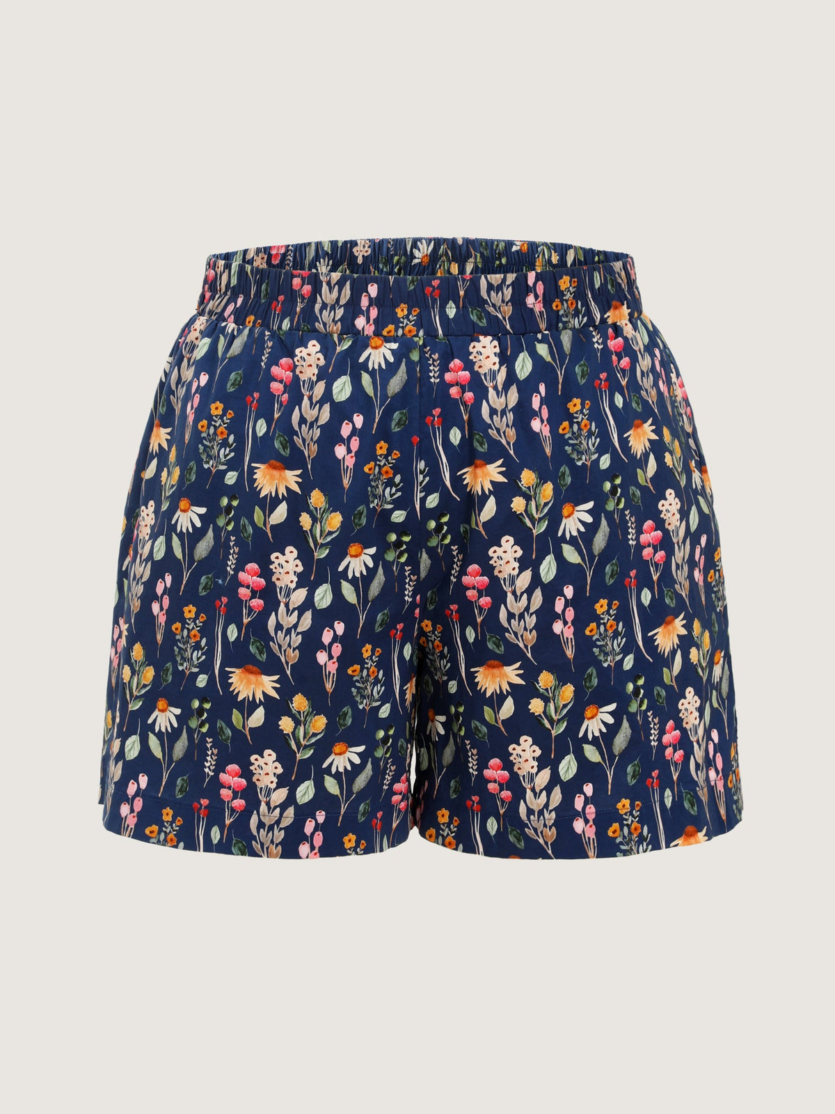 Floral Print Wide Waistband Shorts
