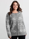 Supersoft Holiday Bells Jacquard Button Knit Cardigan