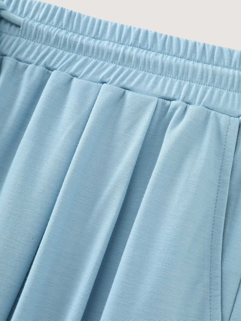 Plain Drawstring Waist Wide Leg Pants
