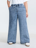 Stretchy Elastic Waist Drawstring Jeans