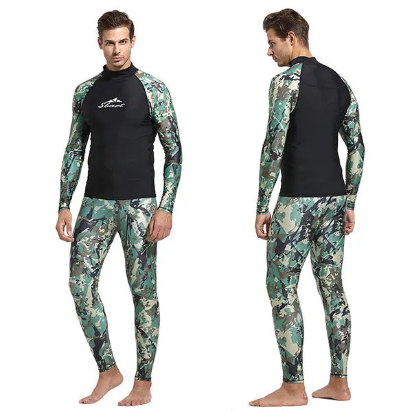 SBART Camouflage Men Rashguard Shirt Pant