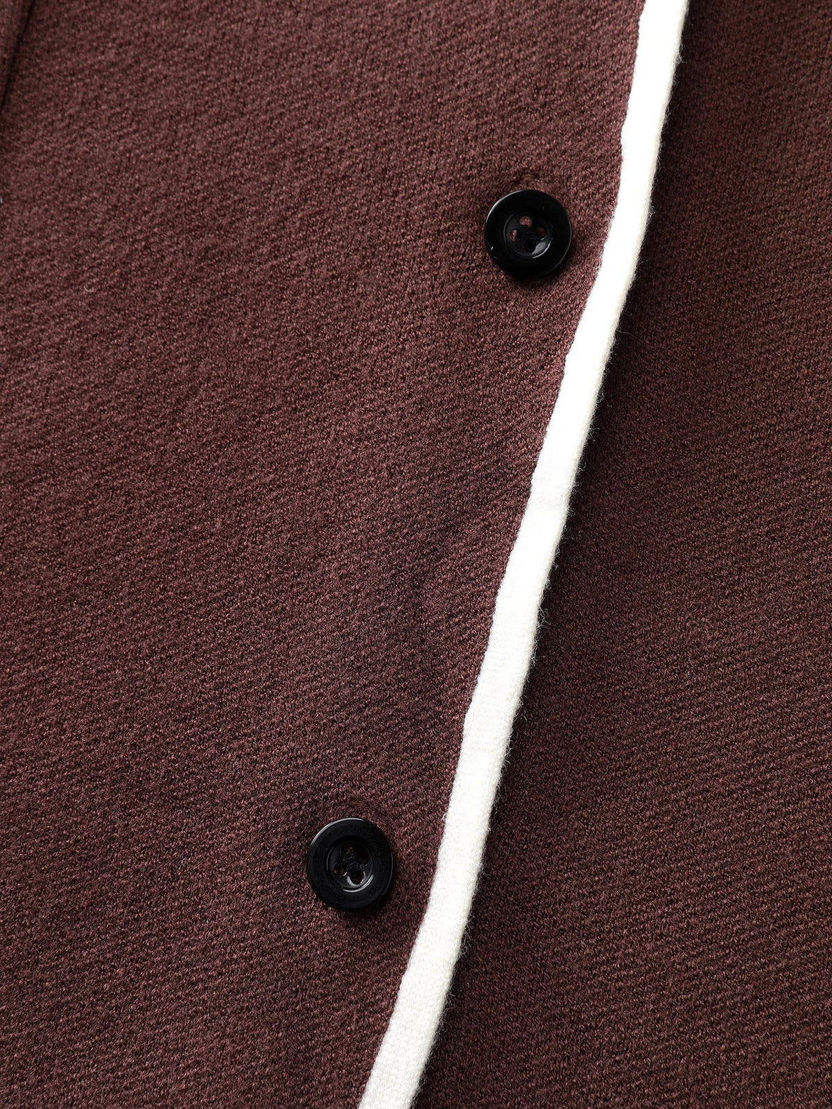 Suit Collar Color Contrast Pockets Knit Cardigan
