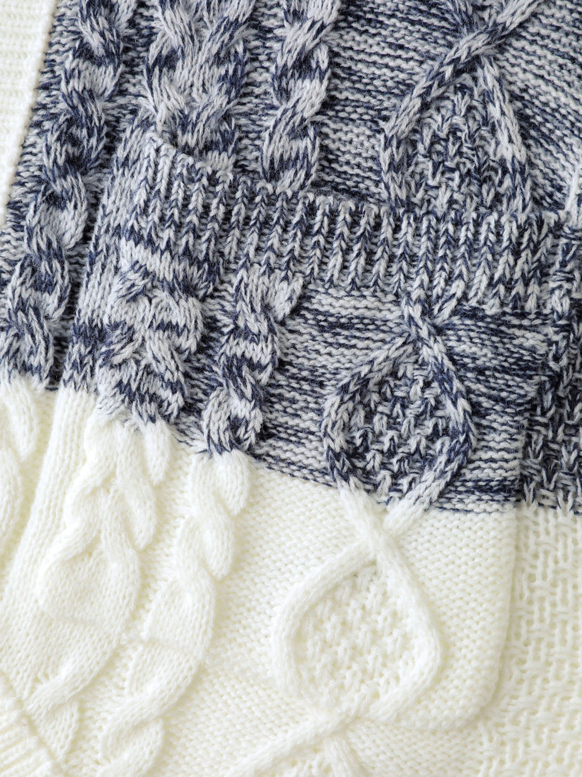 Arc-Hem Ombre Gradient Knit Cardigan