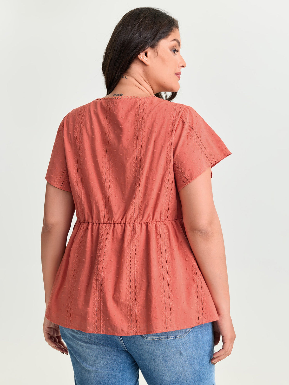 Cotton Breezy Eyelet Textured Blouse
