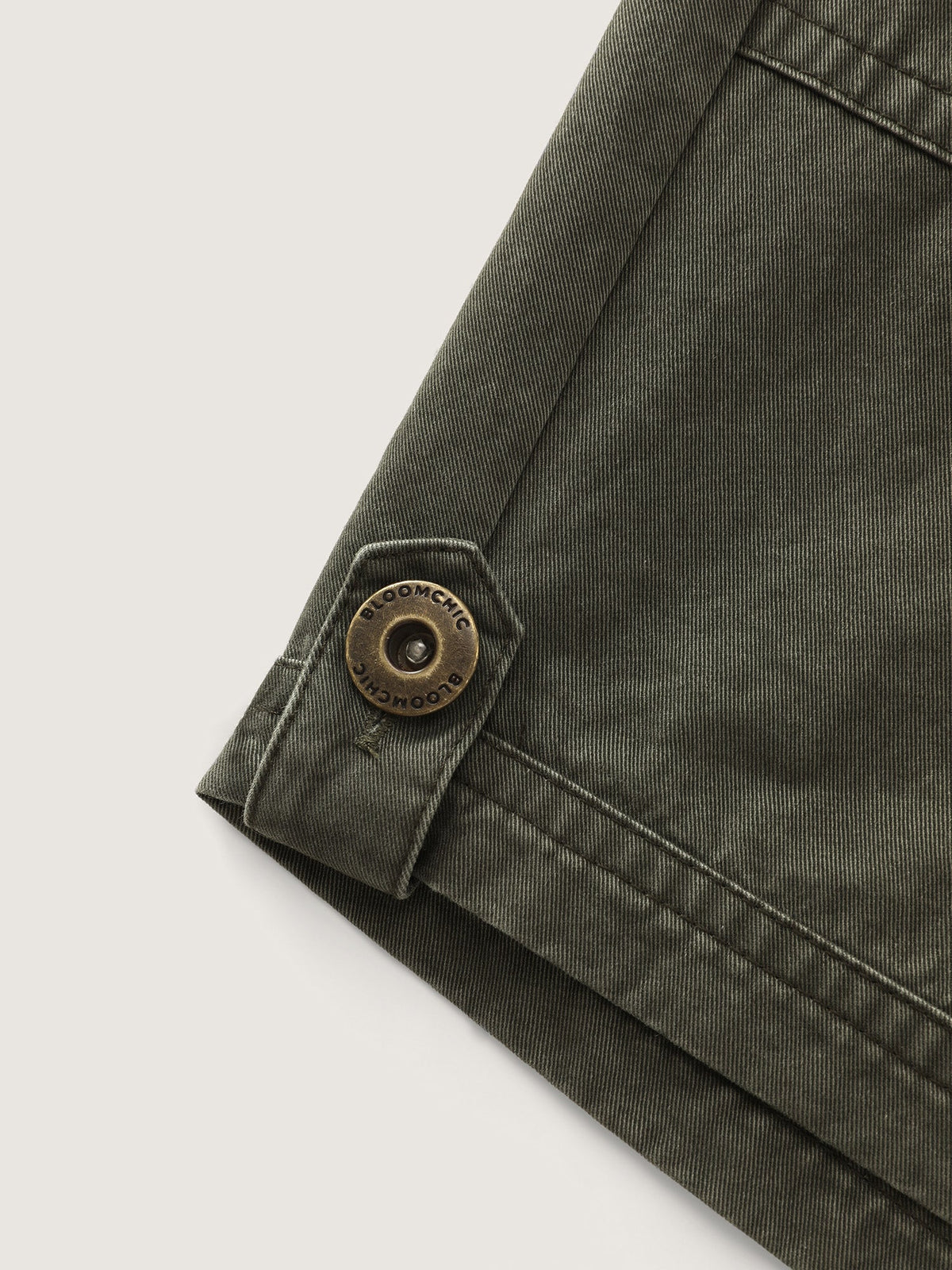Cotton Washed And Distressed Straight-Leg Shorts