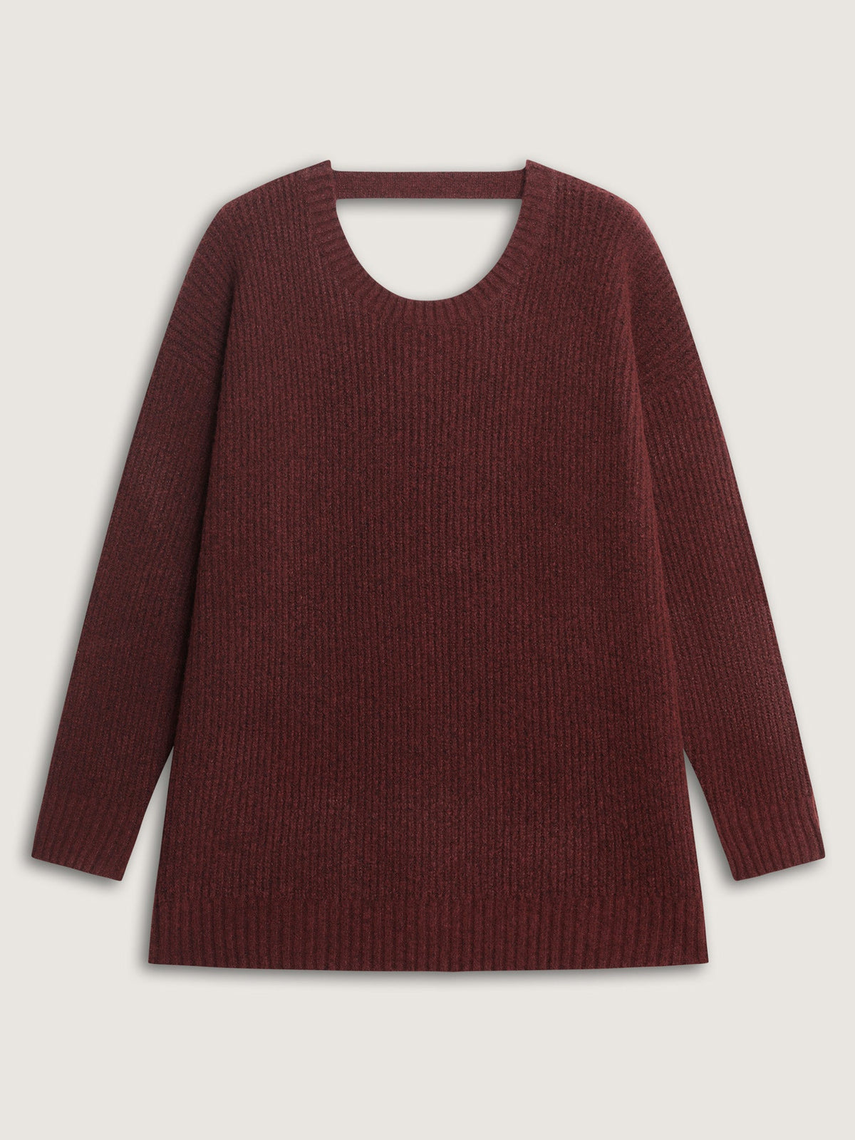 Bow Back Cut-Out Super Stretchy Pullover