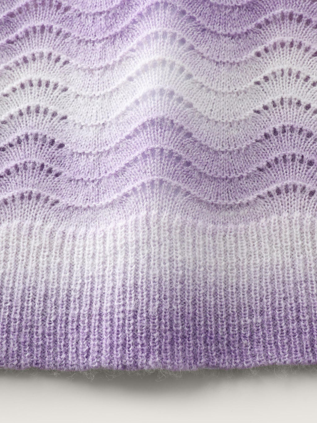 Textured Color Gradient Drop Shoulder Pullover