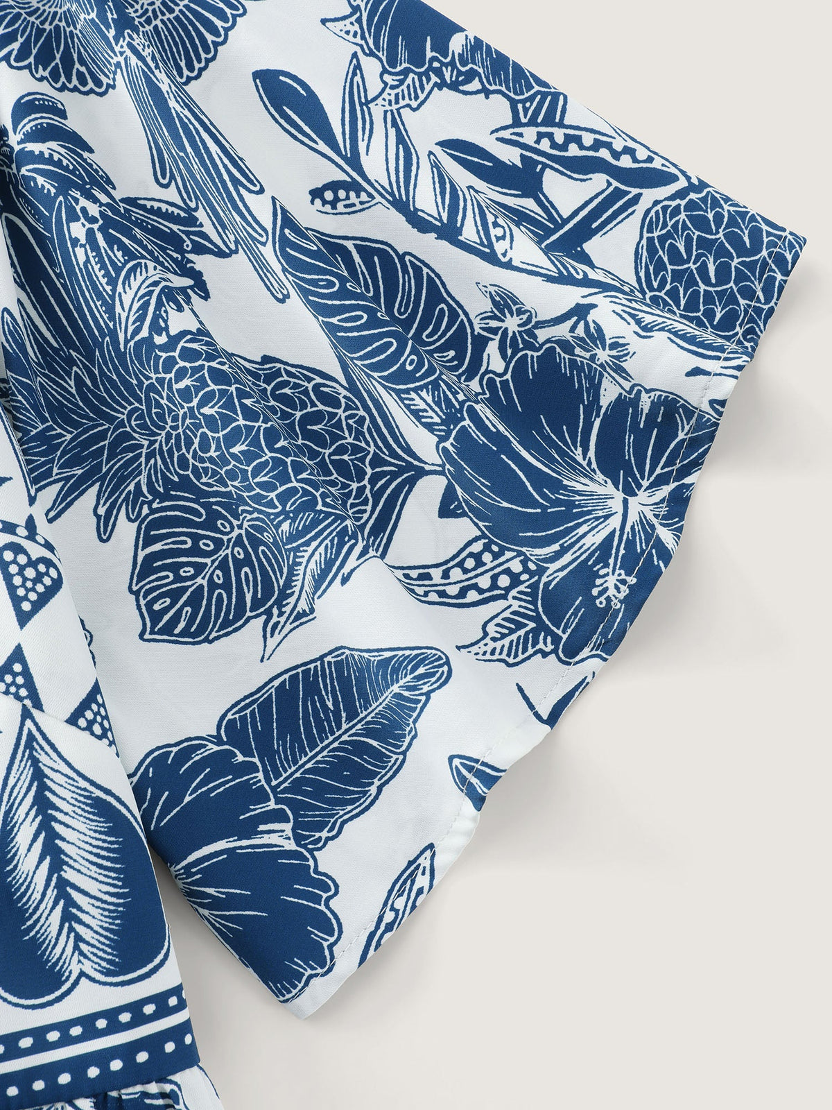 Floral Print Shirred Front Blouse