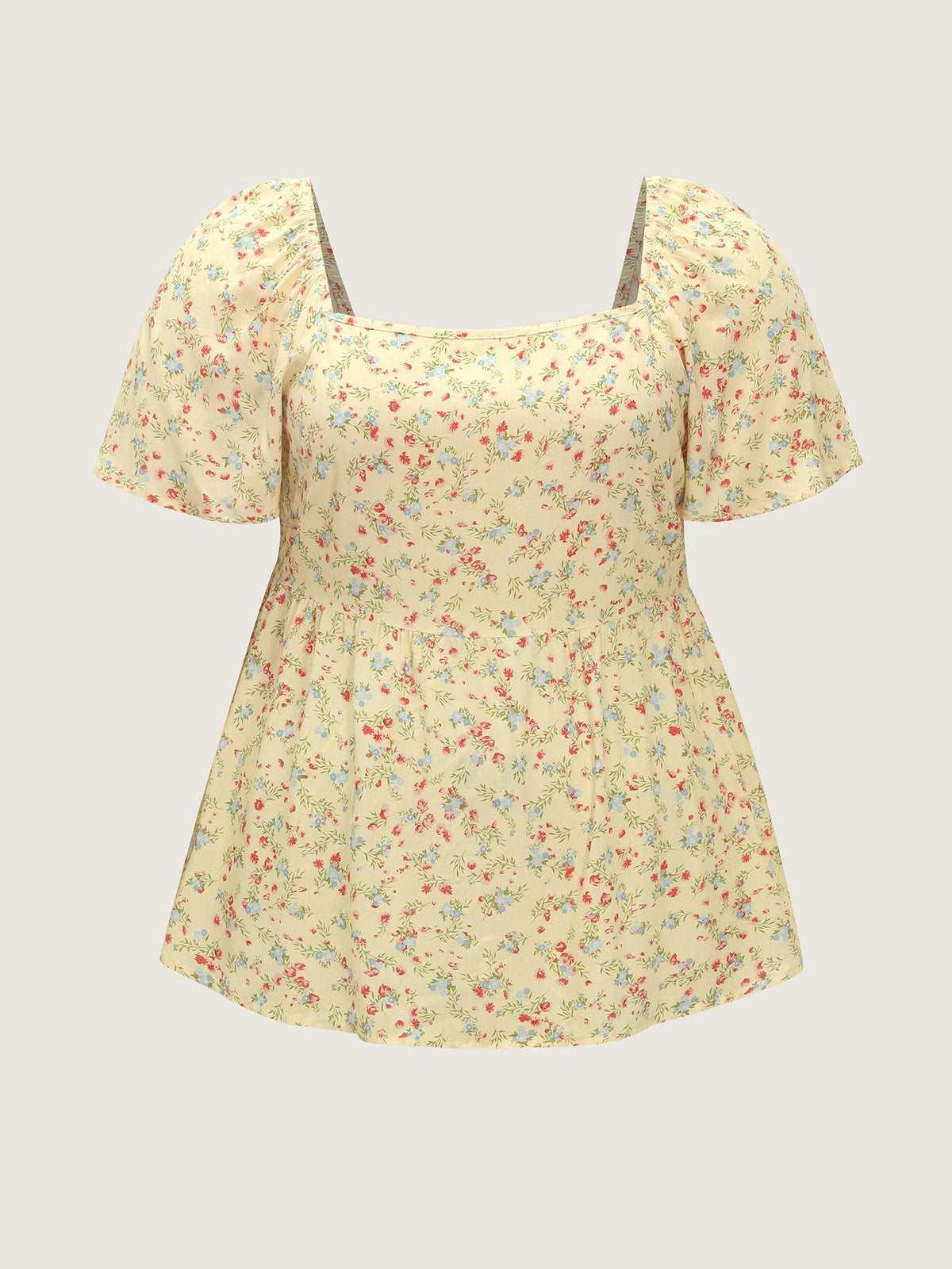 Supersoft Floral Print Fit And Flare Blouse