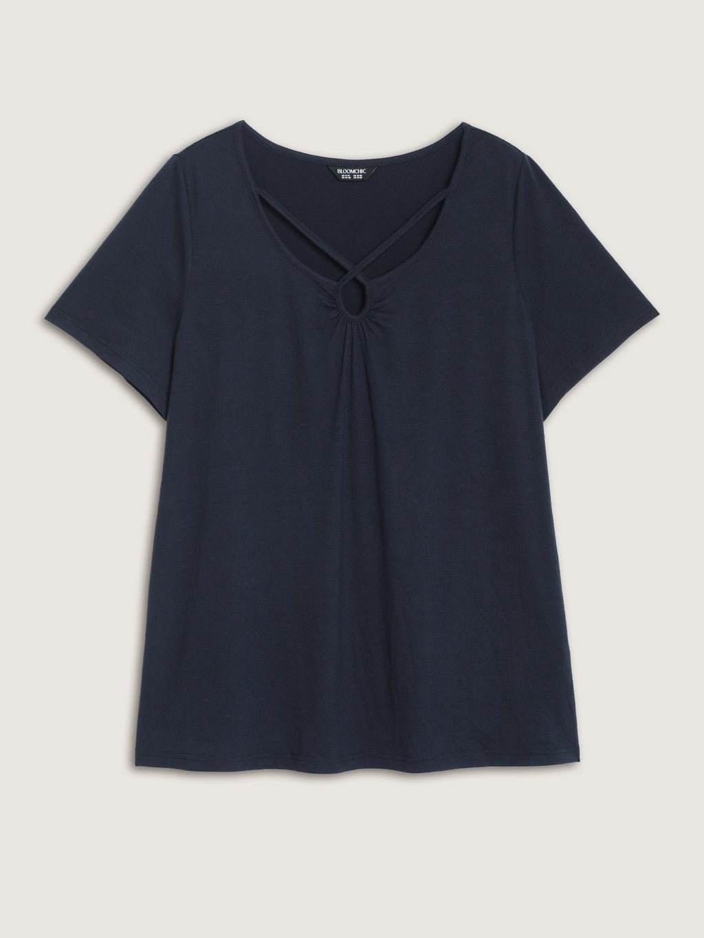 Supersoft Cut-Out Neckline Plain T-Shirt