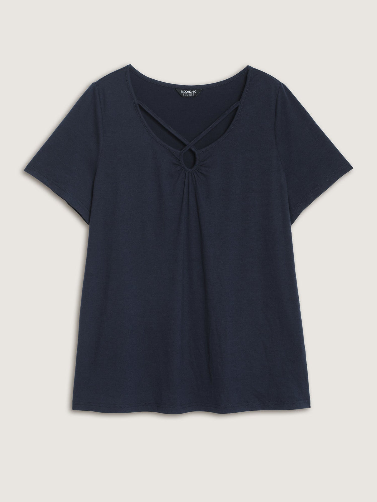 Supersoft Cut-Out Neckline Plain T-Shirt