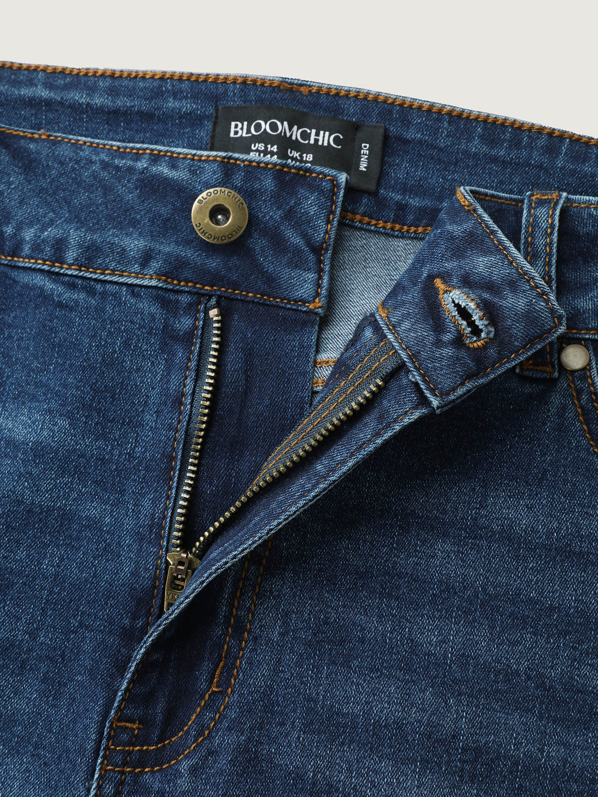 No-Gap Waist Distressed Cropped Jeans