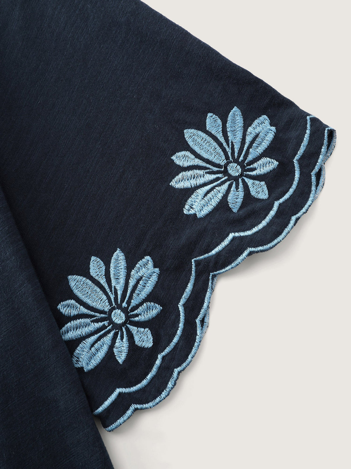 Cotton Stretchy V-Neck Floral Print T-Shirt