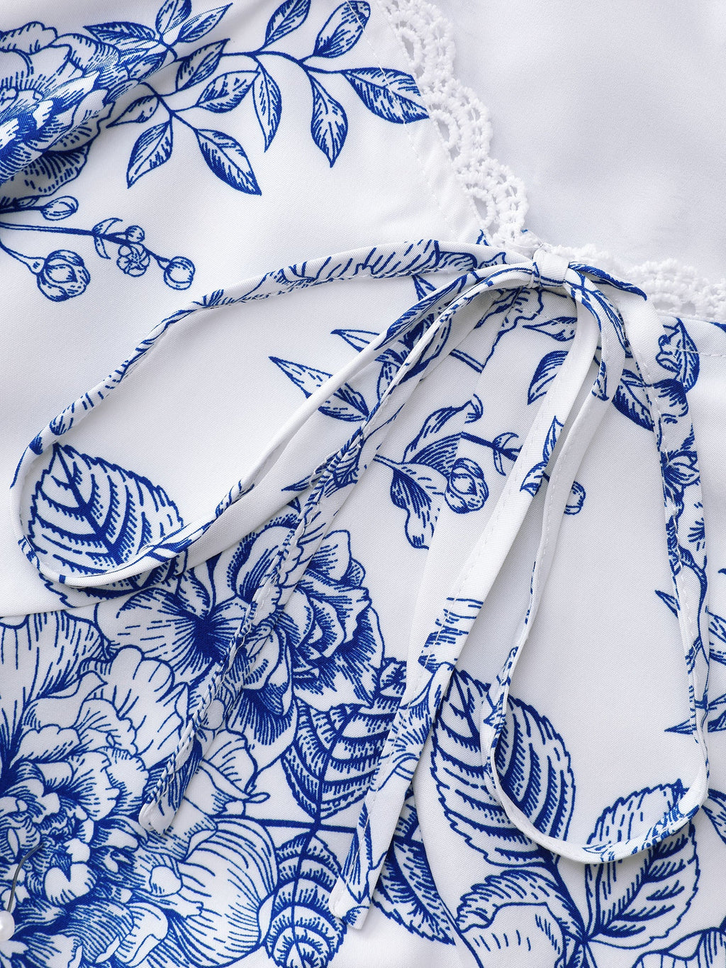 Floral Print Stretchy Waist-Defining Blouse