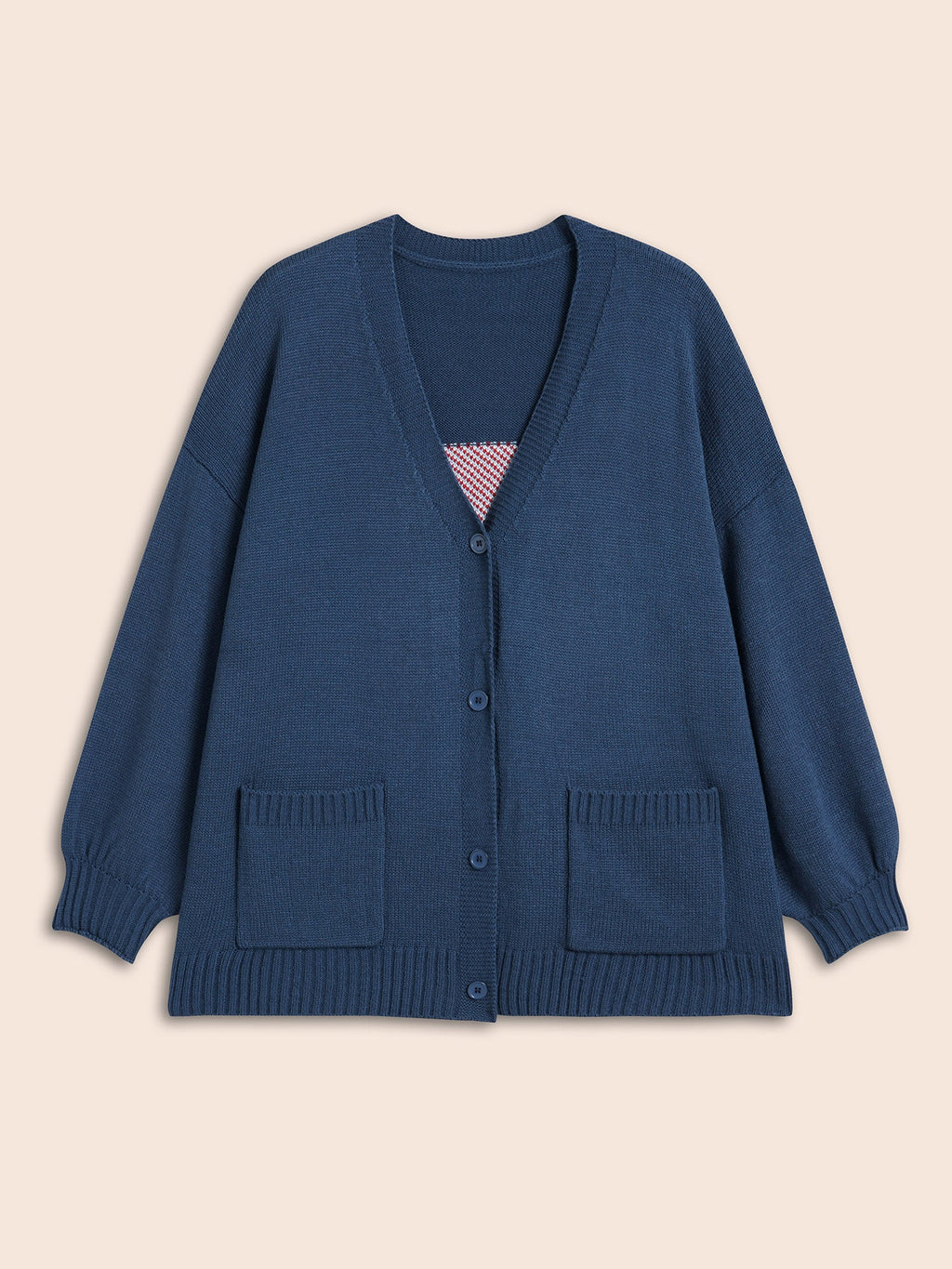 Landscape Pattern Drop Shoulder Sleeve Cardigan