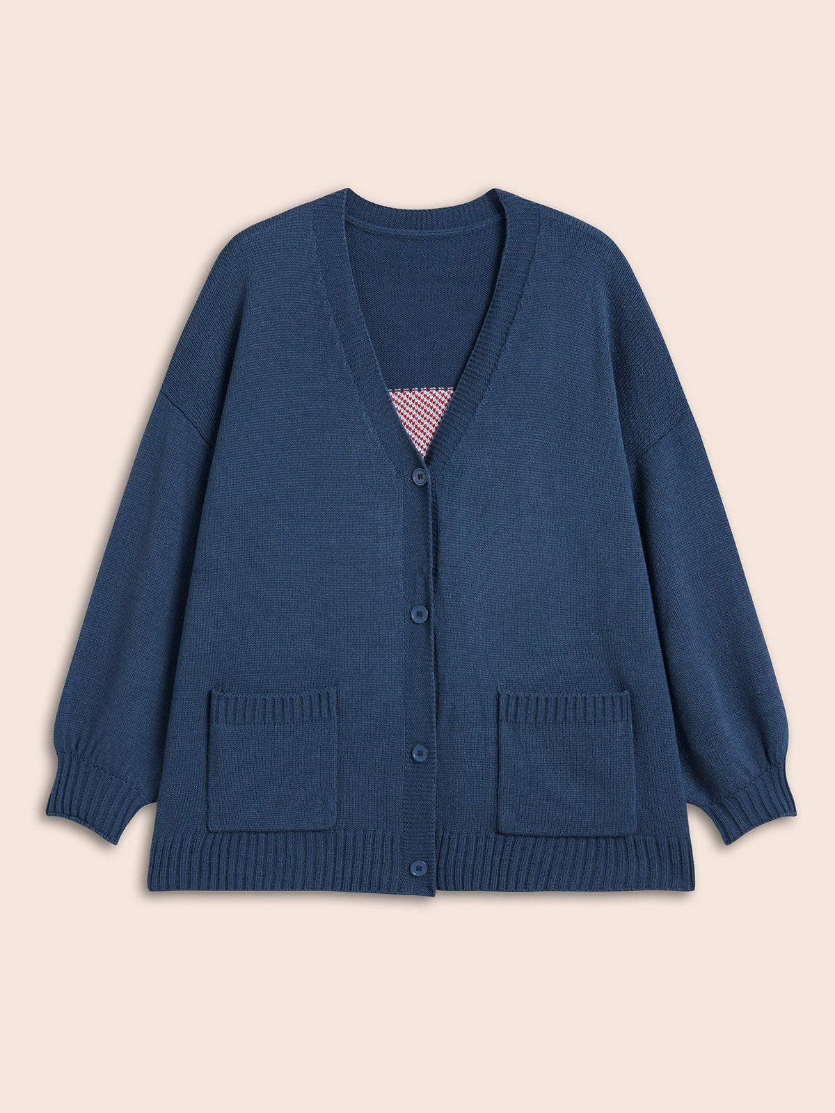 Landscape Pattern Drop Shoulder Sleeve Cardigan
