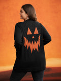 Supersoft Essentials Jack-o-Lantern Jacquard Back Printed Cardigan