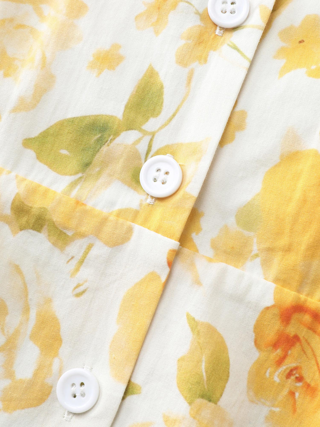 Pure Cotton Floral Print Front Placket Blouse