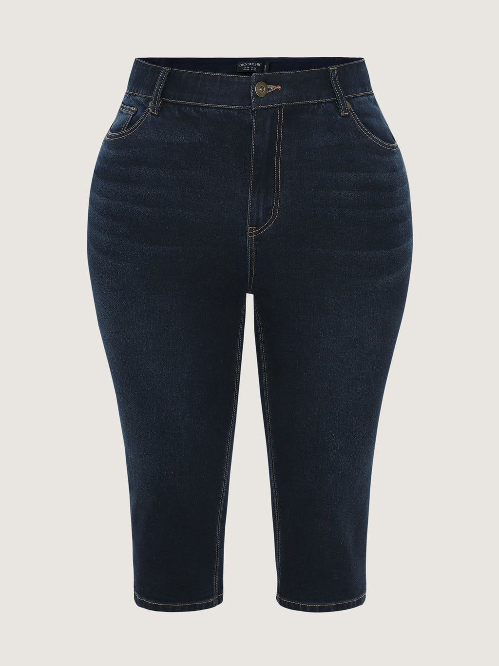Stretchy Skinny-Fit Capri Jeans