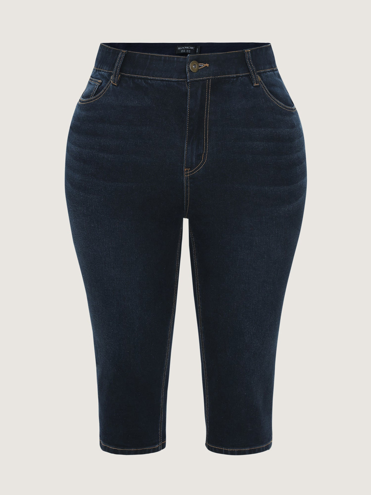 Stretchy Skinny-Fit Capri Jeans
