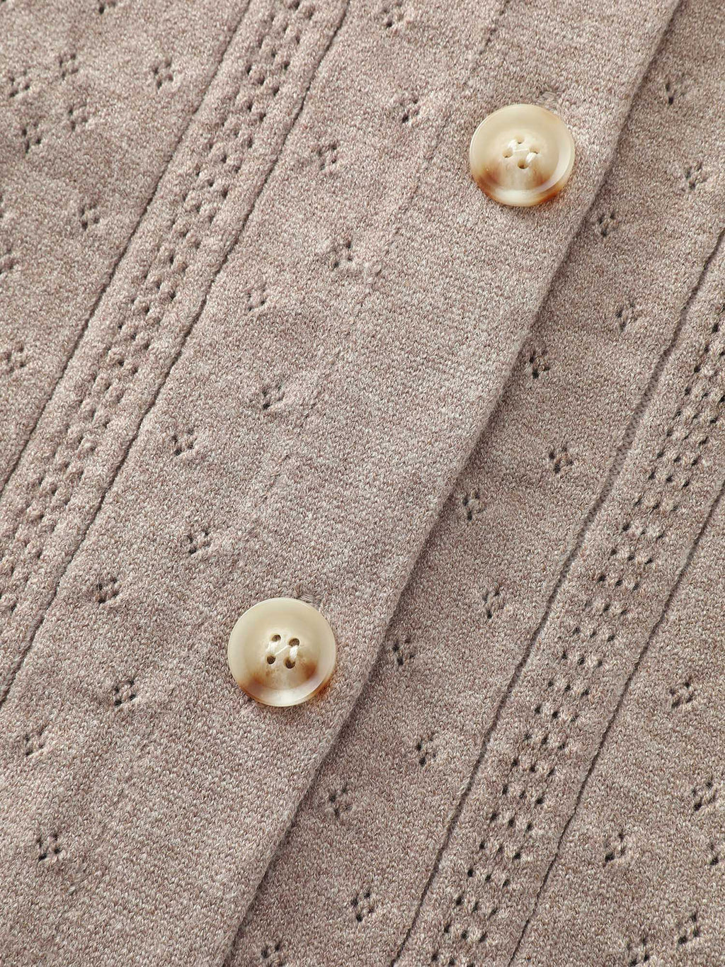 Cut-Out Button Front Knit Cardigan