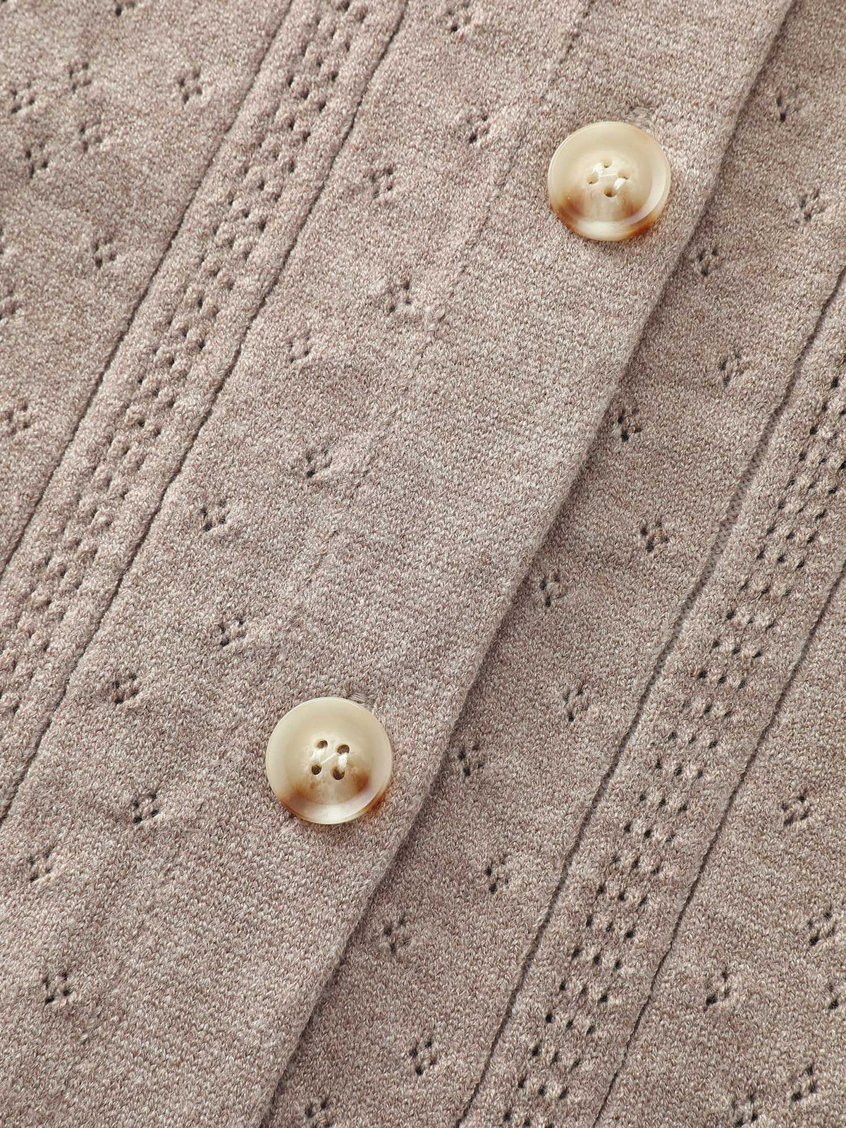 Cut-Out Button Front Knit Cardigan