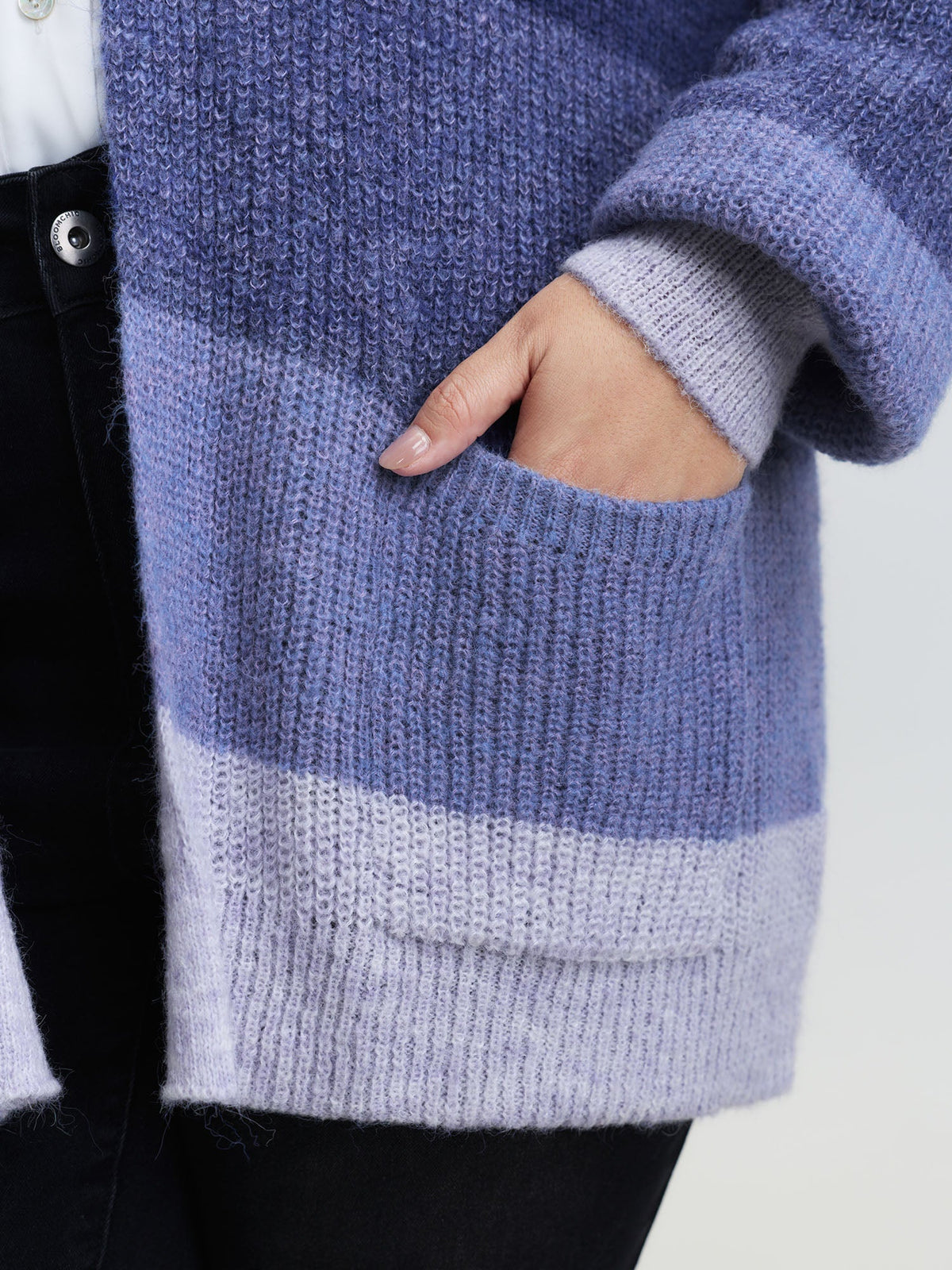 Super Stretchy Textured Pocket Knit Cardigan