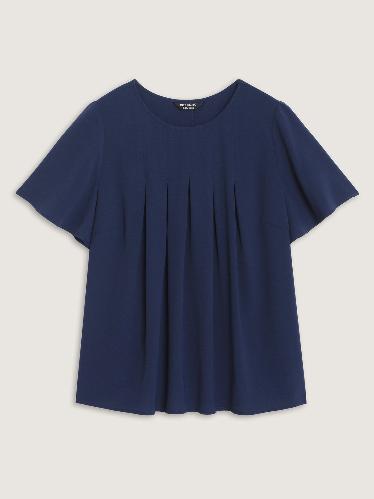 Pleated Front Flowy Plain Top