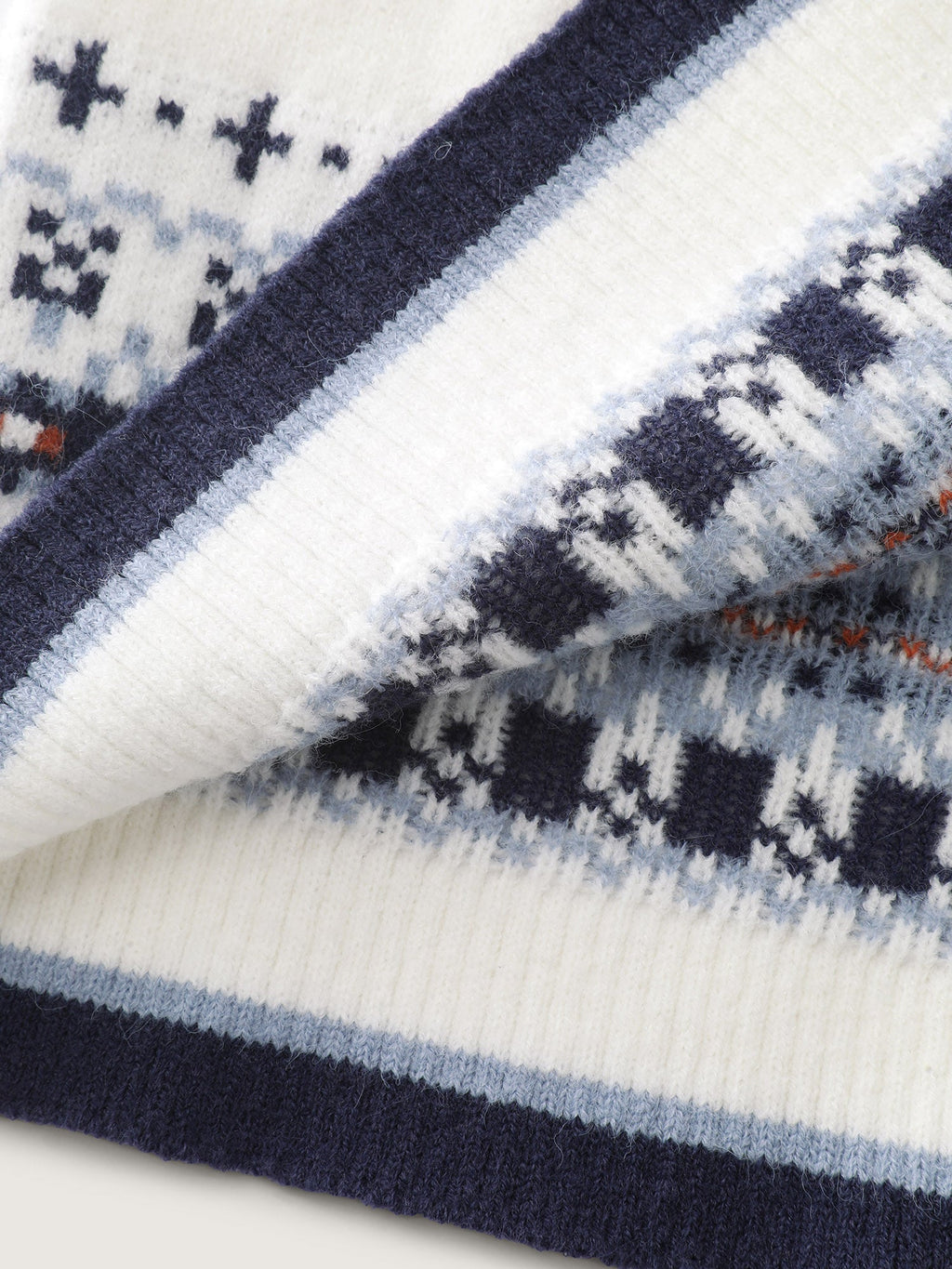 Hooded Jacquard Pattern Button Knit Cardigan