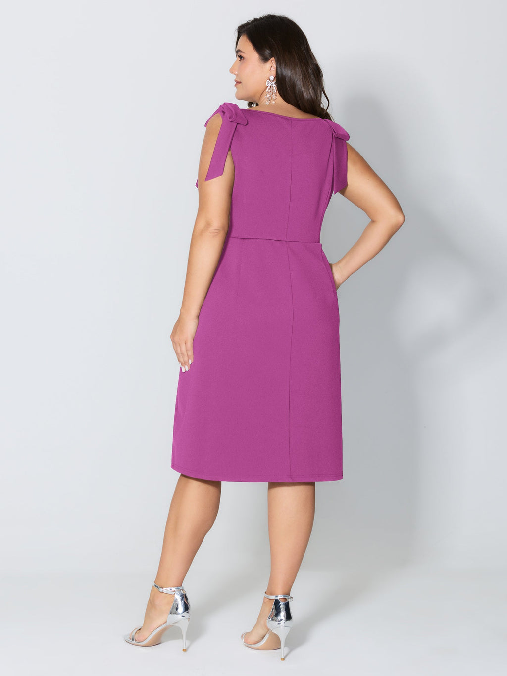 Shoulder Tie Sculpting Bodice Mini Dress
