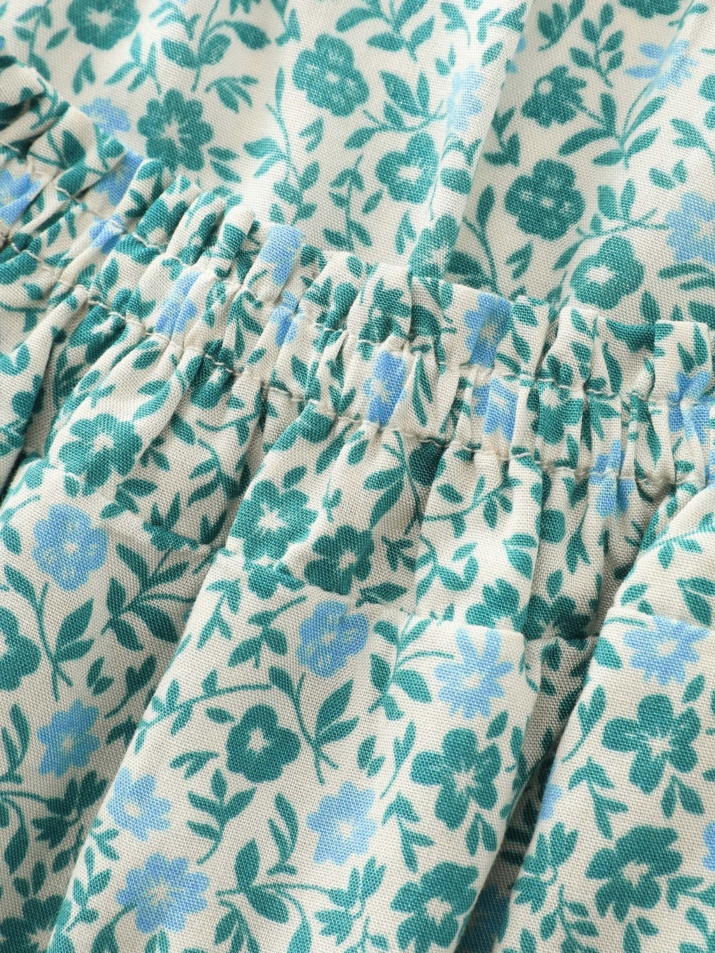 Floral Print Square Neckline Blouse