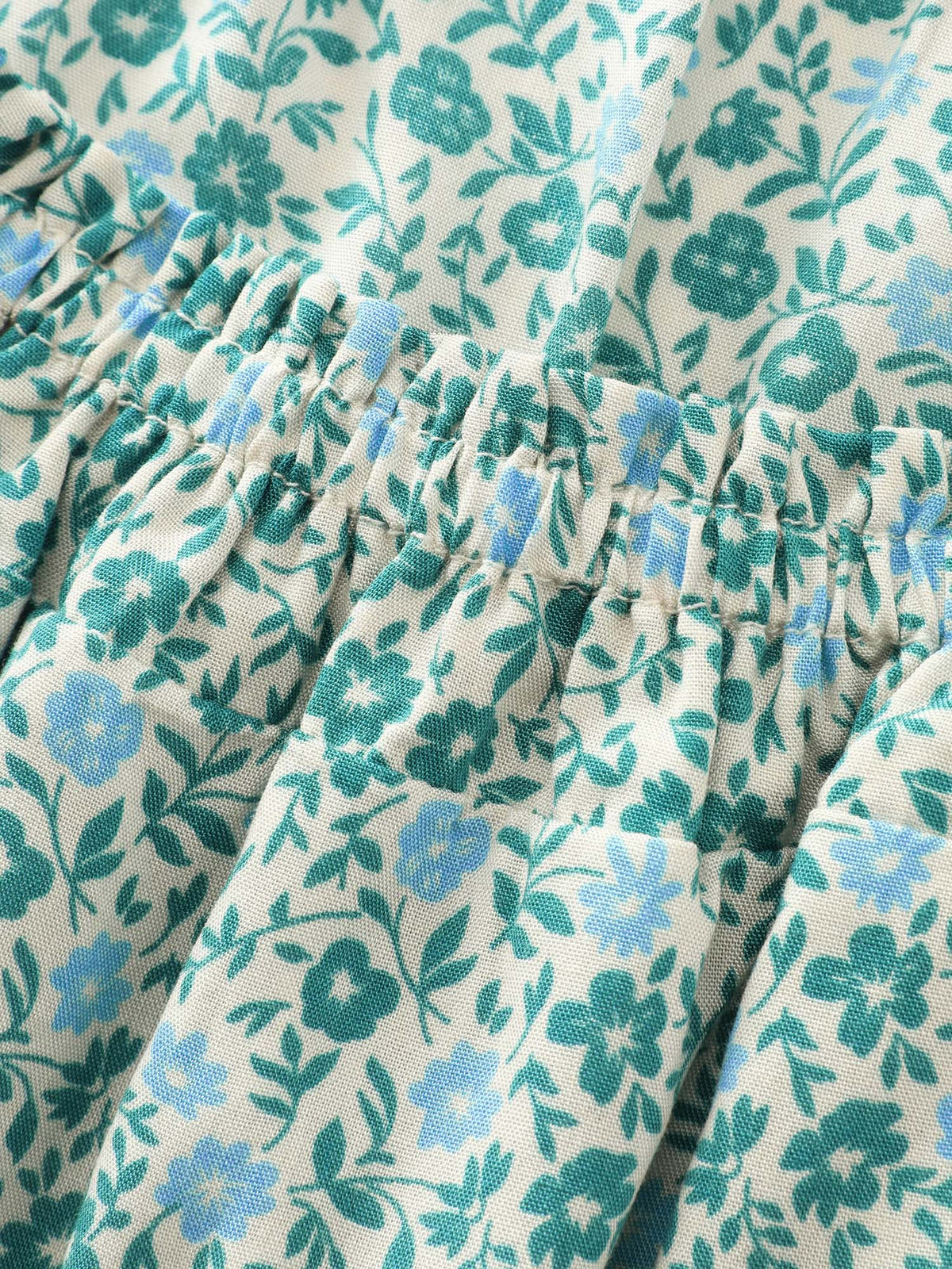 Floral Print Square Neckline Blouse