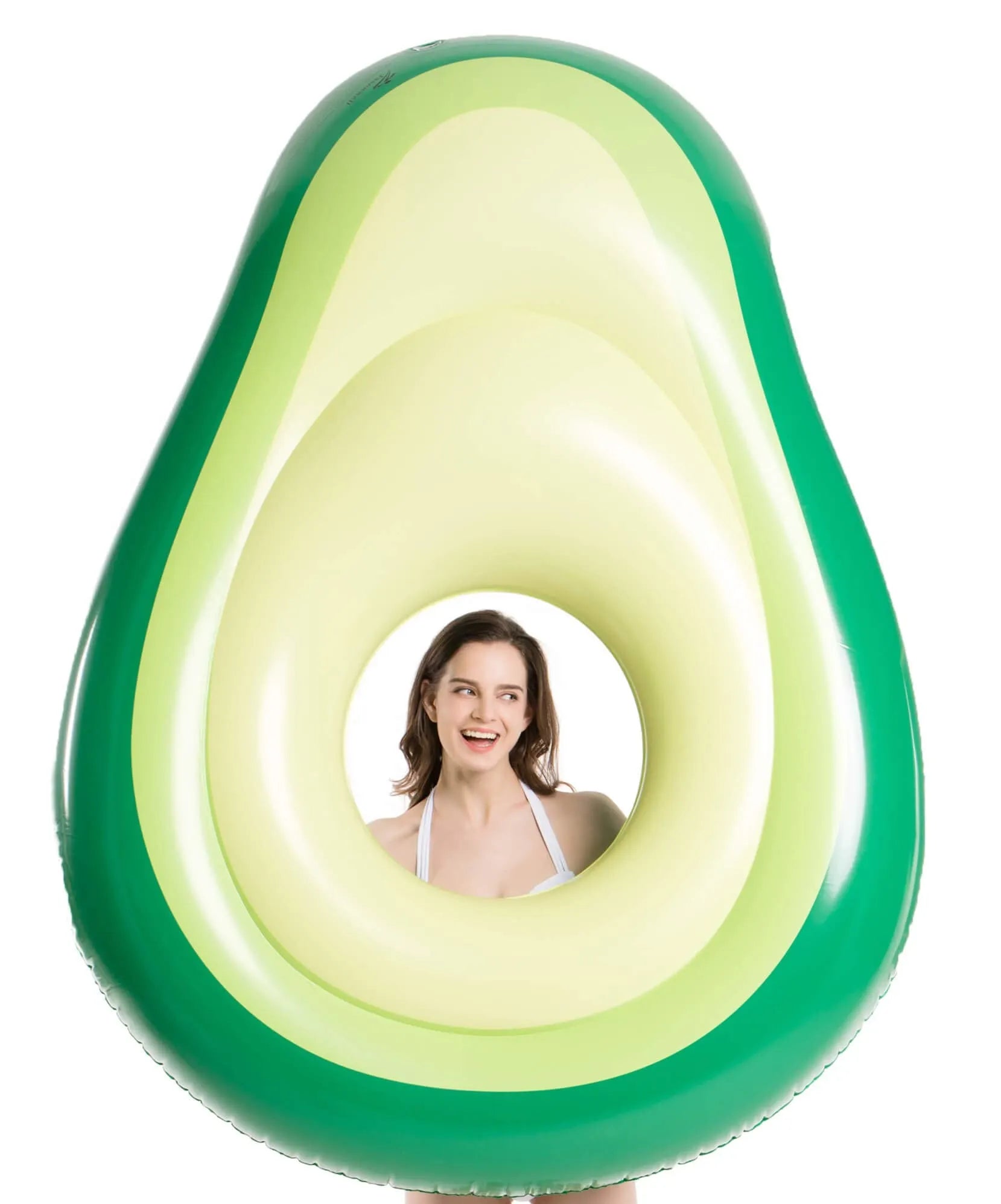 65" Inflatable Avocado Pool Float with Pump