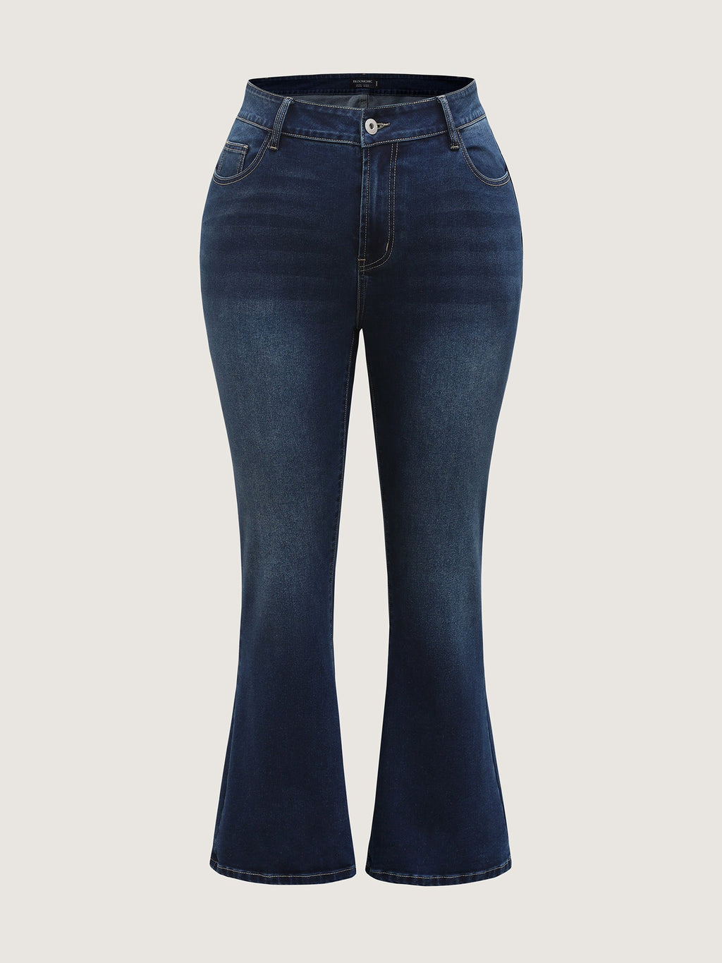No Waist Gap Flared Cropped Jeans
